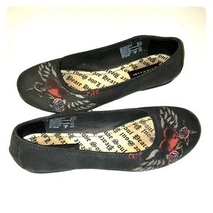 Rose and heart flats